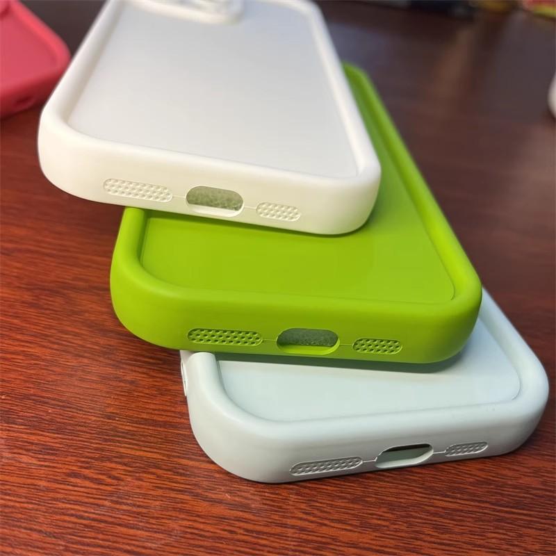 Simple Macaron Liquid Silicone Suitable for IPhone 15 Mobile Phone Case Solid Color Apple 14 Anti-fall Protection Case