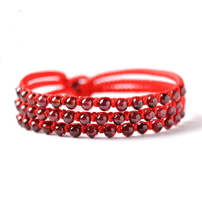 Agate Red Rope Hand-Woven Flower Blooming Rich Bracelet Ethnic Style Exquisite Couple Girlfriend Fashion Jewelry Handmade Auspicious Clouds