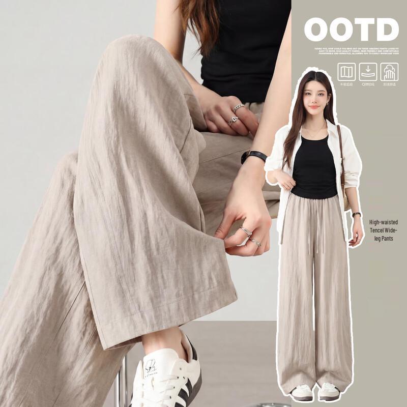 Women s High-Waist Loose Wide-Leg Pants S