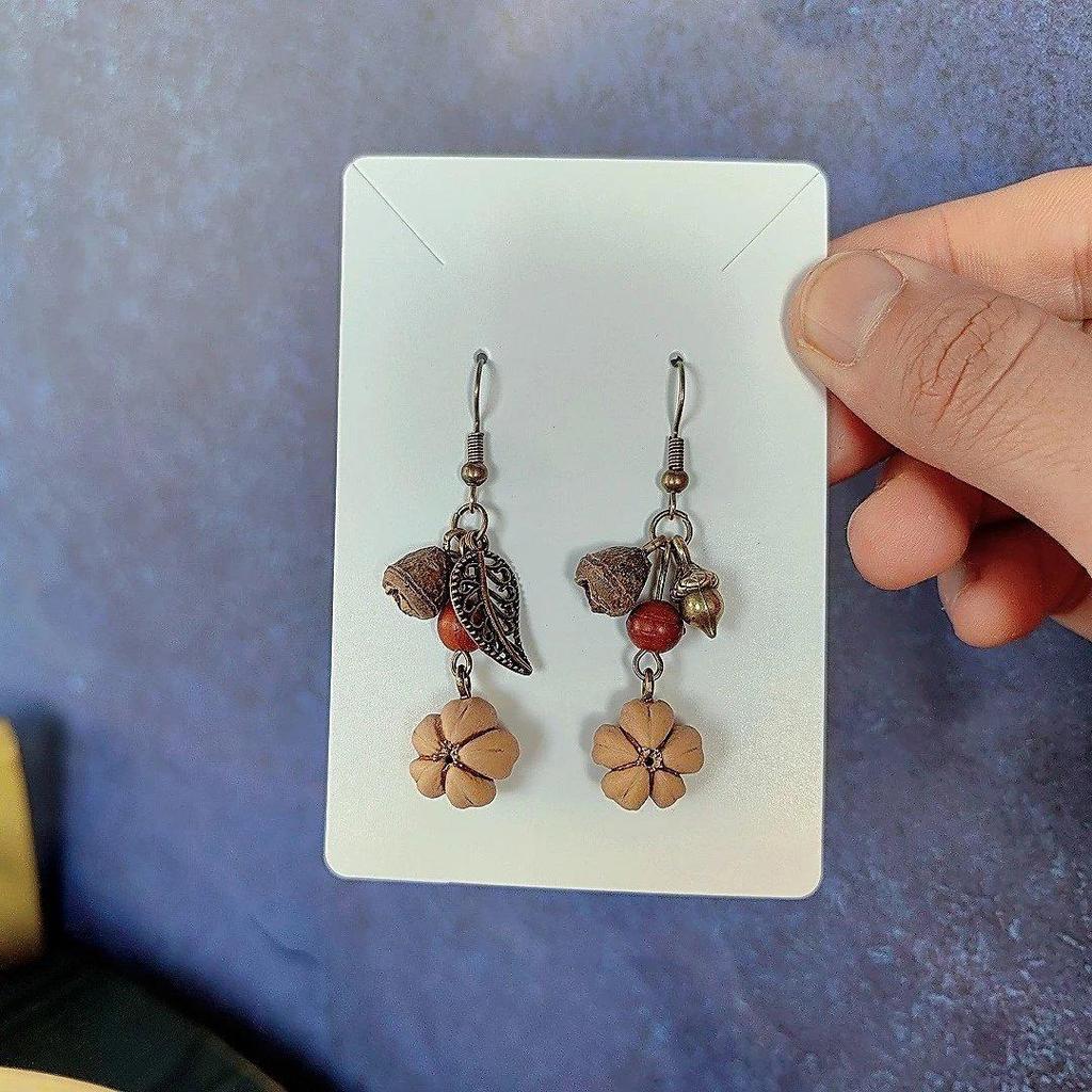 Yunnan Handmade Mori Style Herbal Fruit Earrings – Ethnic, Creative, Fun Jewelry for Women