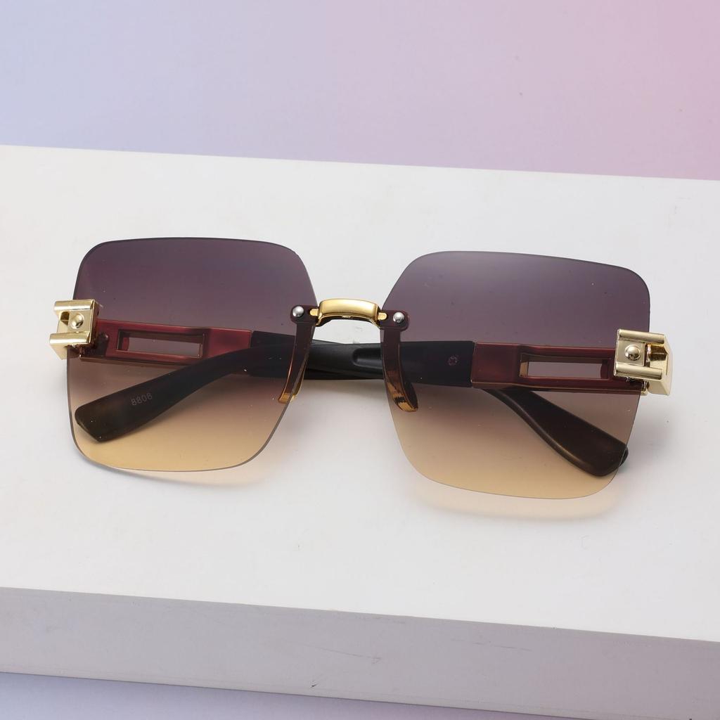 Borderless Sunglasses Adult Street Fashion Sunglasses Women'S High-End Trimmed Sunglasses