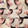 Серьги-кольца из серебряной иглы, преувеличенные, простые, женские, премиальные, легкая роскошь, универсальные, простые, с темпераментом