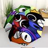 Game Rainbow Friends Print Automatic Open Close Umbrella, Portable Foldable Umbrella, for Outdoor Commute Camping Trip, Ideal Birthday Gift