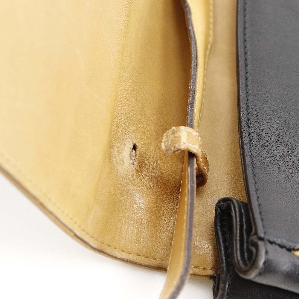 Celine Old Celine Shoulder Bag 2-way Clutch Black Calfskin Women Used