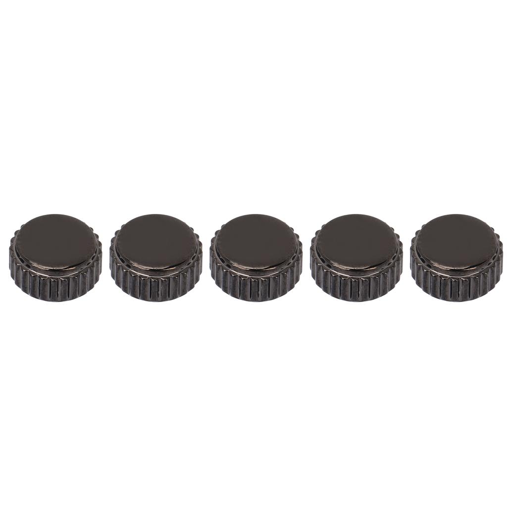 5pcs Steel Watch Crown Watch Head Watchmaker Repairing Parts Replacement Accessories Black6mm 0.24in
