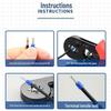 VE Insulated Wire Connector Crimping Pliers with Copper Terminal Pins, 4/6 Sides