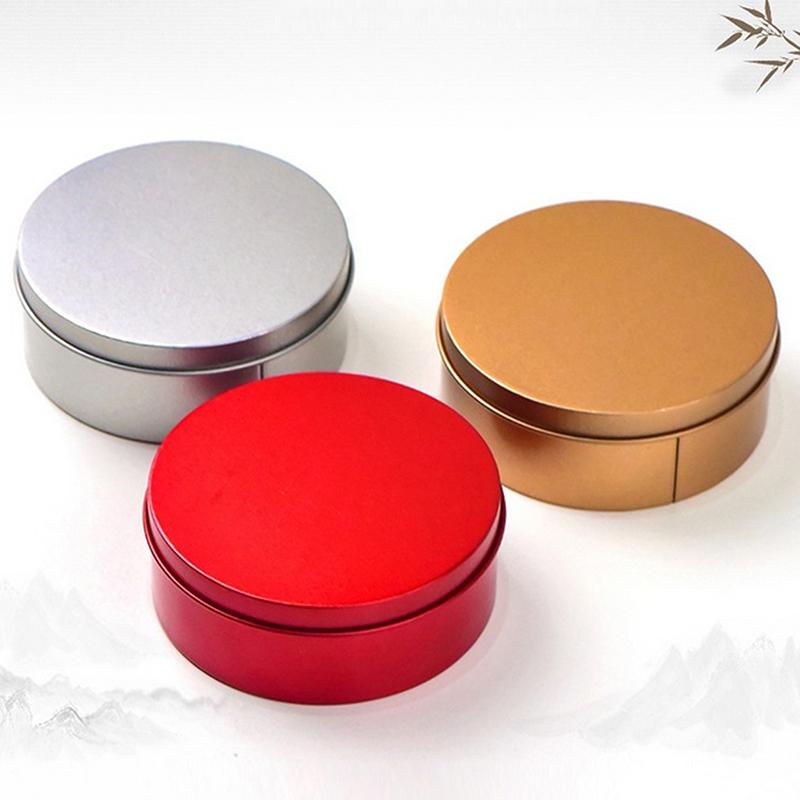 Round Tinplate Boxes Metal Storage Containers Smooth Surface Fine Workmanship Decorative Practical Party Favor Gift Boxes