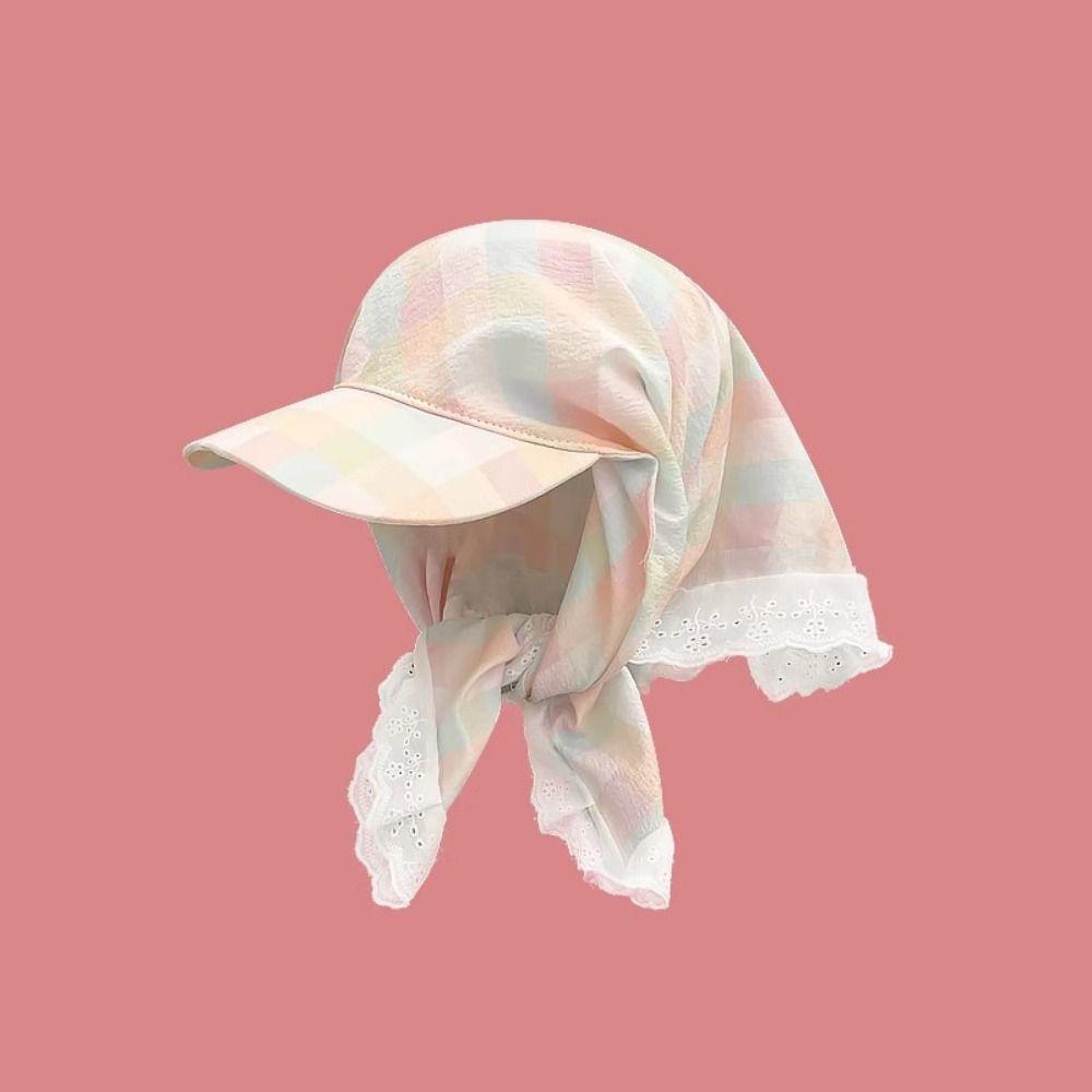 Dopamine Style Triangle Headscarf Hat Quick-drying Strappy Bandana Hat  Women