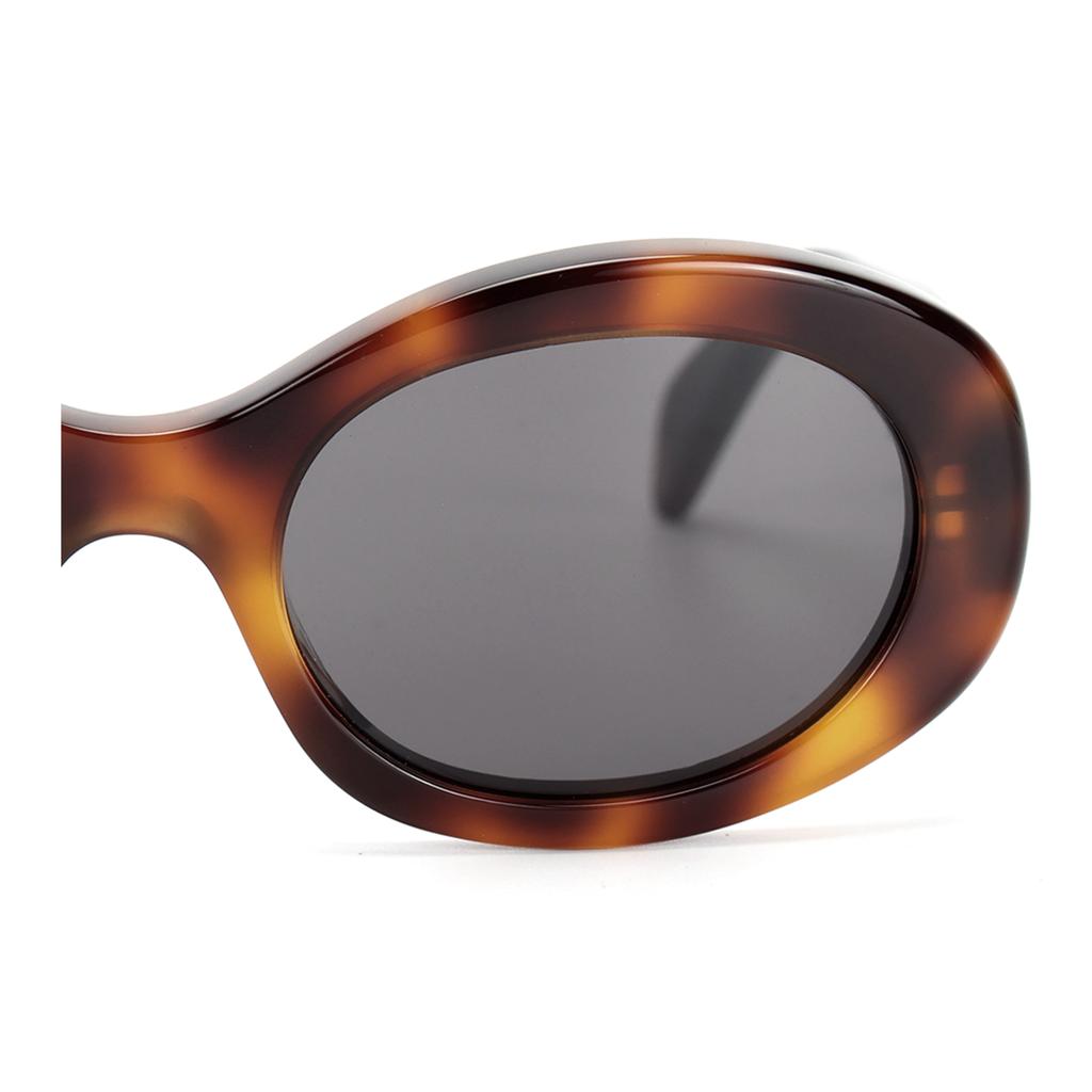 Celine Oval Sunglasses Blonde Havana/Smoke Women Eyewear Brown CL40194U-53A
