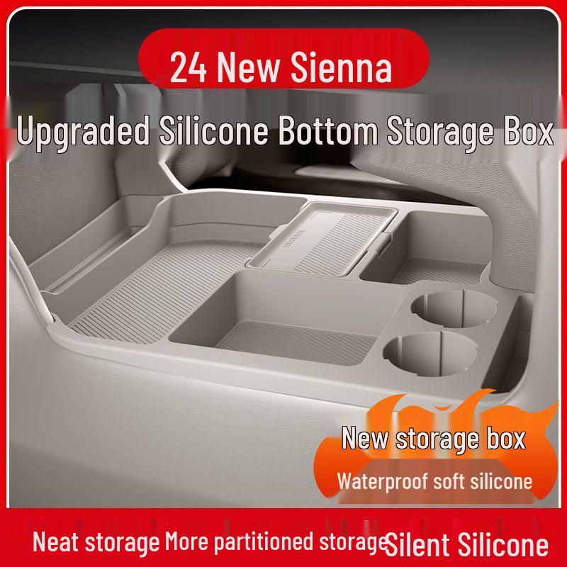 Silicone Organizer Box for Toyota Sienna Center Console - Car Accessories Modification Parts