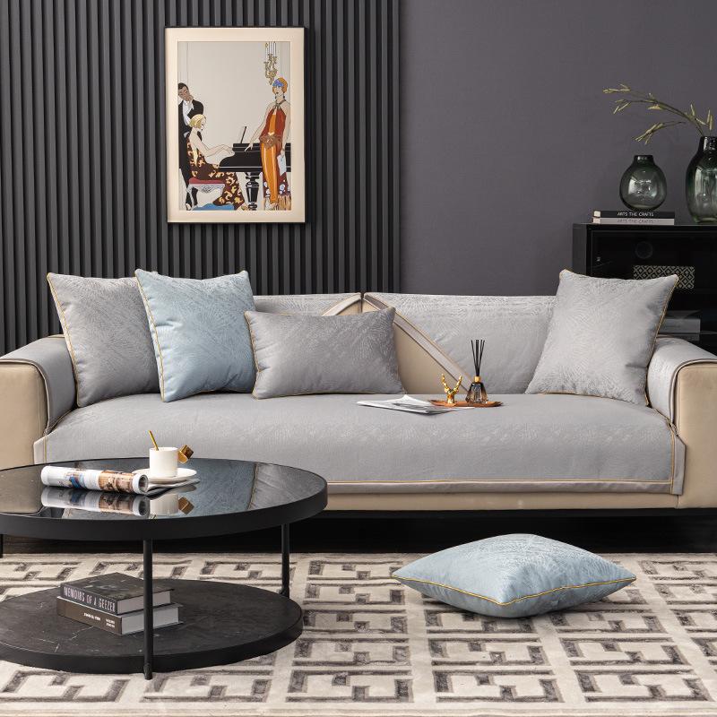 European-Style Sofa Cushion High-Grade Affordable Luxury Style Sofa Cover Straight Row Non-Slip Four Seasons Universal Sofa Cushion