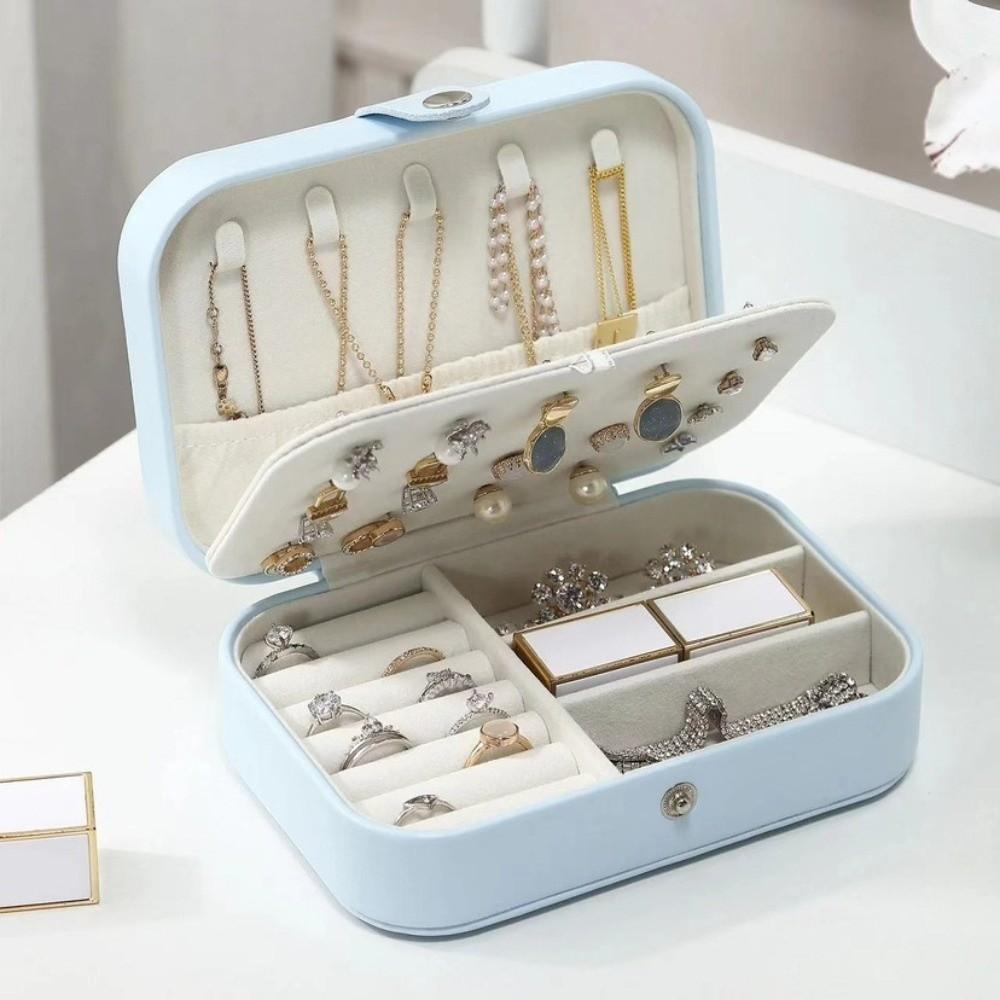Small Size Jewelry Box Multi Compartment Travel Jewelry Organizer Jewelry Storage Holder Home Use