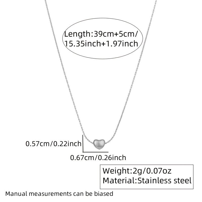 1pc cute pendant necklace in shape with shiny surface of love pendant, love necklace, exquisite brush finish, retro inspired Women's jewelry, perfect