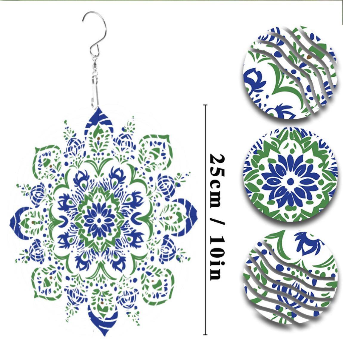 

3D Помона Кинетический Ветряк для Сада Уличный Декор Погодоустойчивая Металлическая Ветряная Мельница Не Требуется Питание Простая Установка 01A