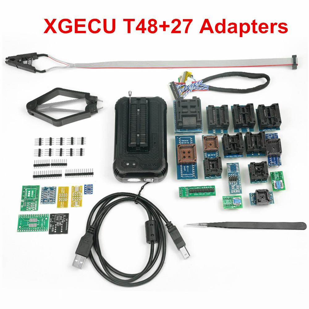 Original XGECU T48 (TL866-3G) Programmer Support 31000+ ICs for SPI/Nor/NAND Flash/EMMC BGA/TSOP/SOP/PLCC + 4/17/27pcs Adapters