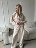 Women's 2-Piece Cotton Zip Up Hooded Sweatsuit Long Sleeve Pullover Jogger Set Casual Athletic Tracksuit