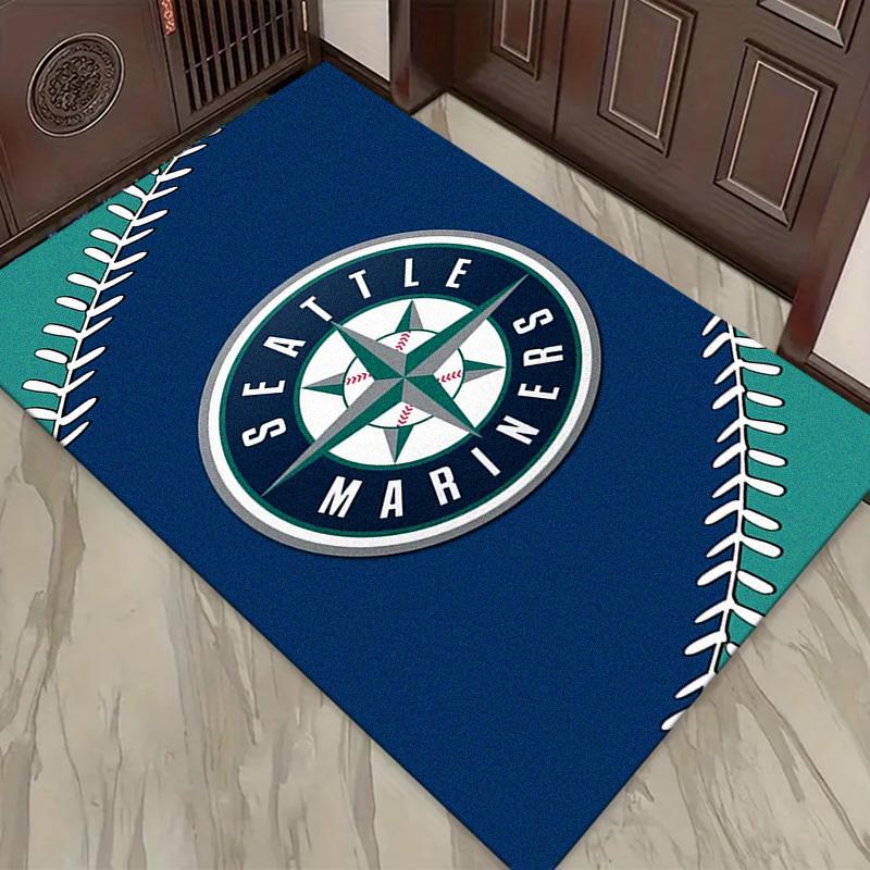Seattle Mariners Logo Carpet Rug for Living Room Bedroom Home Sofa Decoration,Kids play Non-slip Floor Mat