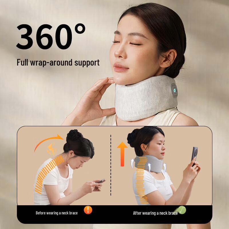 HEZHENG Cervical Neck Massager with Heat and Vibration CN plug (adapter included)