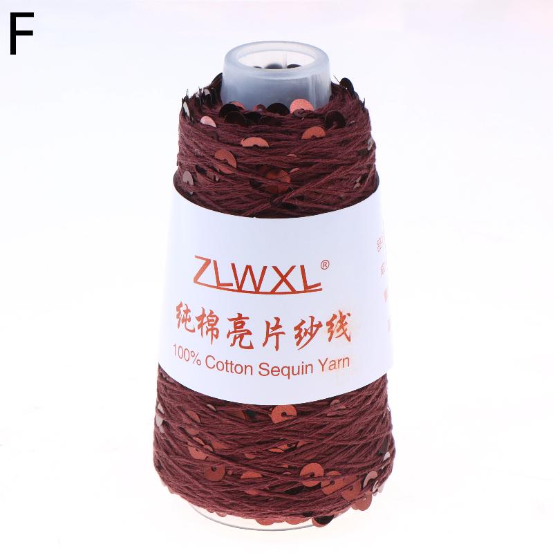 Sequin Cotton Yarn 50g Ball Glitter Thread for DIY Handmade Clothing Accessories Knitting Material Craft