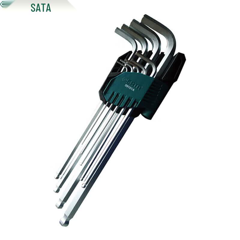 SATA 9-Piece Extra Long Ball End Hex Key Set