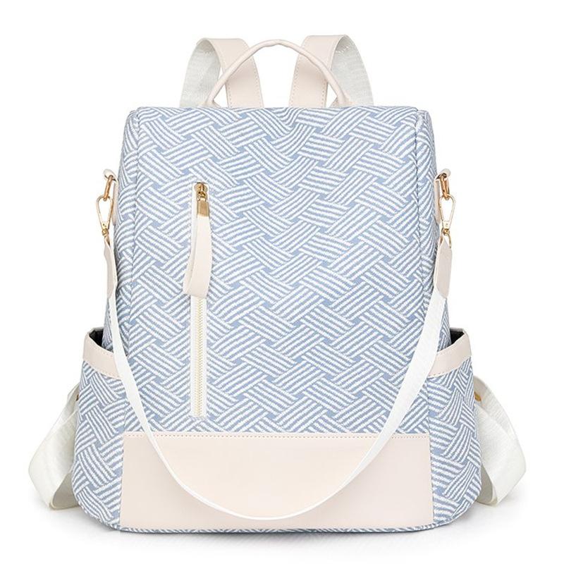 SchoolbagPU Backpack Women's 1011 New Simple Fashion Printing Large Capacity Women's Travel Backpack Mommy Bag