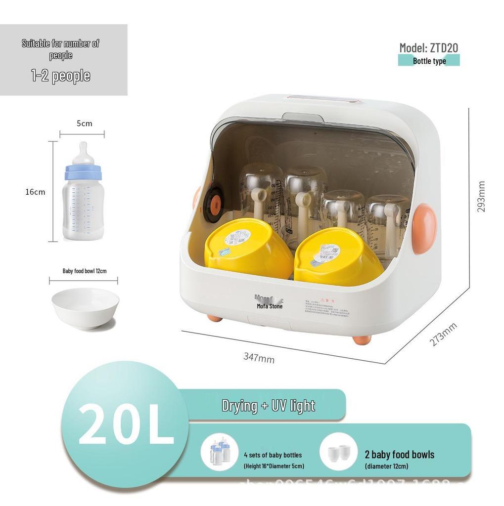 Magic Stone Countertop Disinfection & Drying Cabinet for Baby Bottles, Tea Sets, Bowls, and Dishes