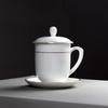 Gold-Rimmed Ceramic Teacup Set