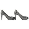 Great CHANEL Pumps COCO Mark Metallic Leather Silver Black Women 35.5 G28557 Used