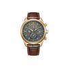 Ecology Drive Collection Light Powered Quartz Movement Cow Leather Strap Watch Unisex AT8263-10H