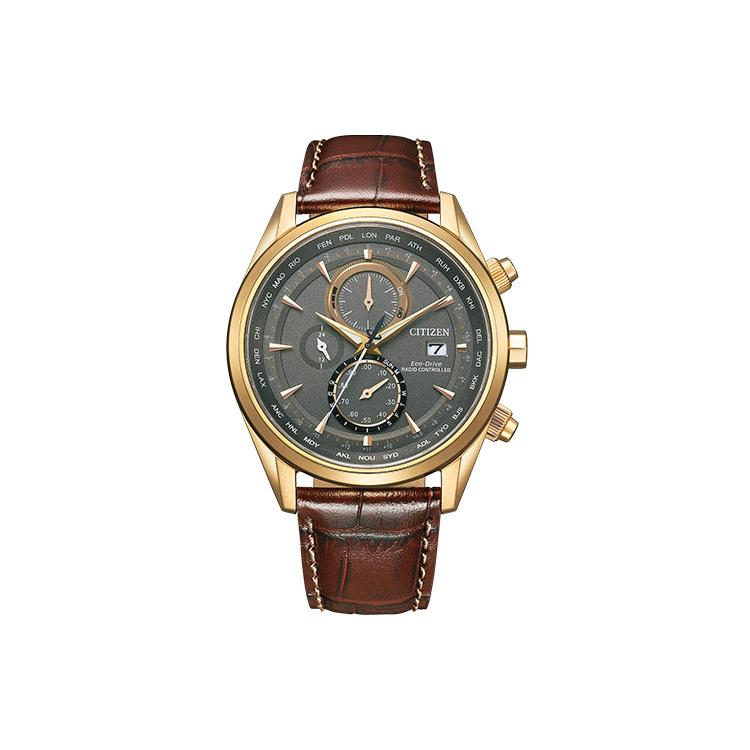 CITIZEN Ecology Drive Collection Light Powered Quartz Movement Cow Leather Strap Watch Unisex AT8263-10H