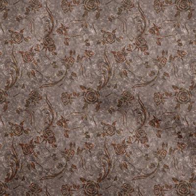 Cotton Flex Brown Fabric Asian Batik Floral Dress Material Fabric Print Fabric By The Yard 40 Inch