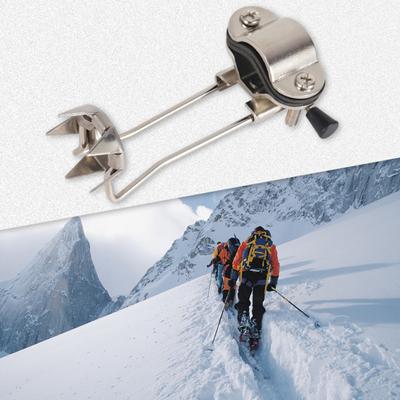 Punta per bastoncino da trekking con 5 borchie in acciaio inossidabile, per escursioni invernali all'aperto, bastone da trekking, punta per ghiaccio, attacco in metallo antiscivolo, bastone da passeggio, rampone