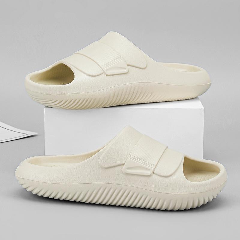 EVA step on shit slippers men's summer 2025 new deodorant thick bottom non-slip bathroom indoor home slippers one-word drag