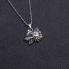 Necklace Pendant Hip Hop Titanium Steel Men'S Jewelry Retro Wolf Head Men'S Trendy Fashion Domineering Head Straight Criticism Nordic Dance Style