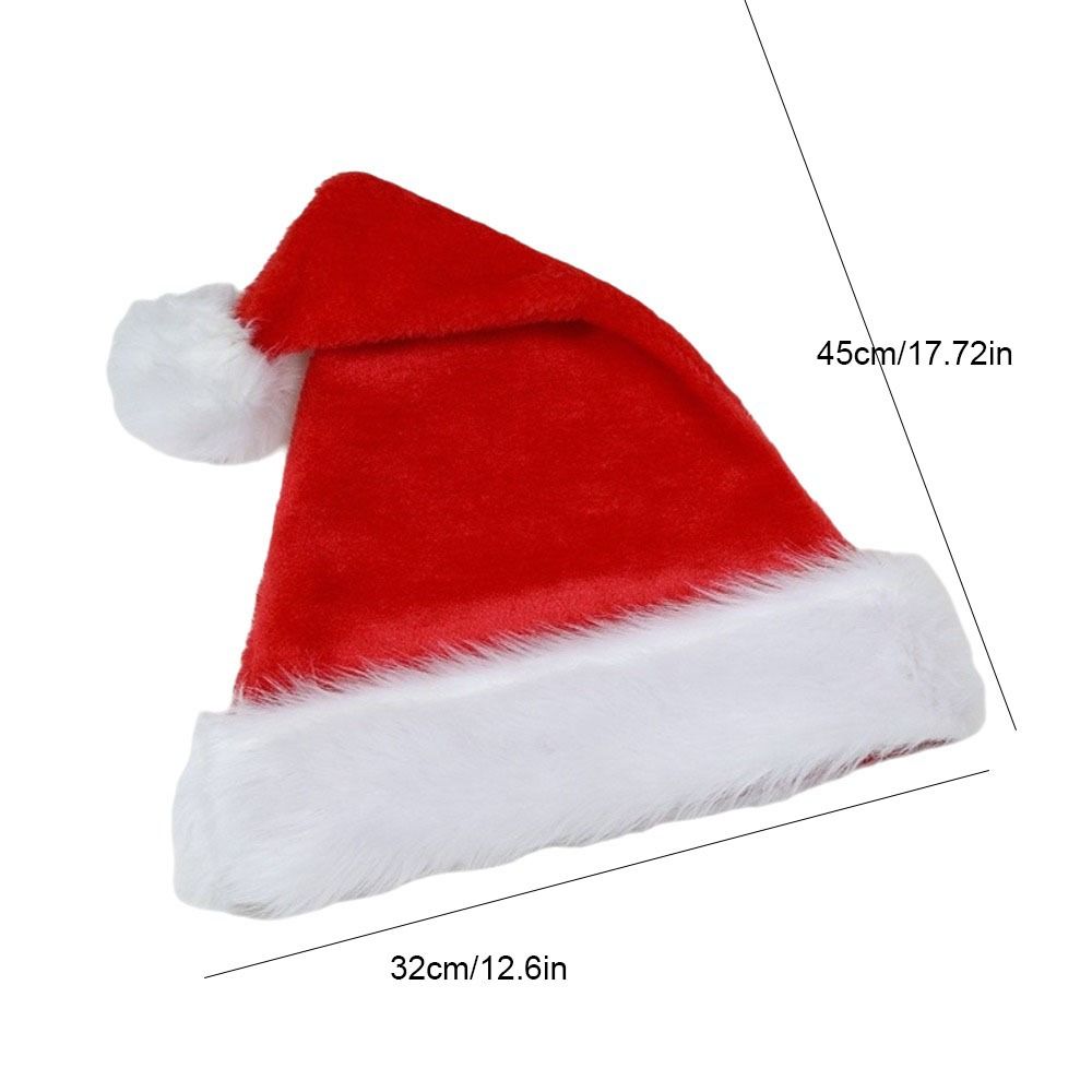 Fashion Multi Color Plush Christmas Hat Plush with Pompom Fur Xmas Cap Thicken Comfortable Santa Claus Hat New Year
