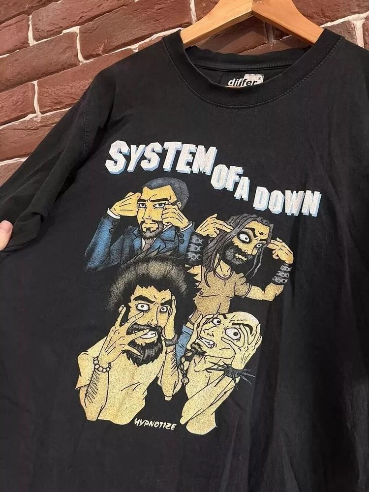 Редкая футболка System Of A Down Hypnotize 2005 Метал-группа Унисекс S-5XL BT1097 Унисекс Футболка S
