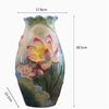 Rural Style Hand-painted Lotus Ceramic Plate, Fruit Plate, Dumpling Plate, Home Decoration Ornaments, Kitchen Storage Tableware