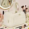 Polyester Large Capacity Makeup Bag With Wide Opening For Travel And Daily Use