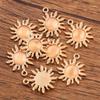 10 Pieces Sun Pendant, Diy Jewelry - Silver Plated Jewelry Making Accessories for Bracelets, Necklaces and Earrings