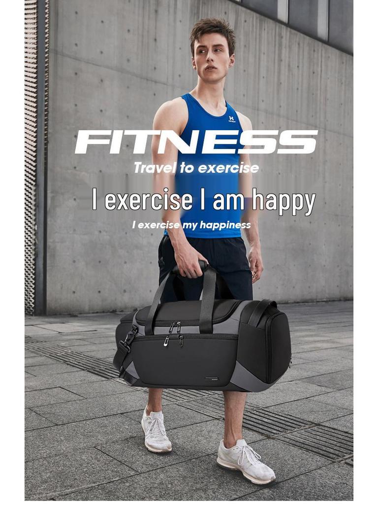 Bange Men's Multifunctional Travel Gym Bag with Wet/Dry Separation, Casual Crossbody Handbag for Outdoor Use.