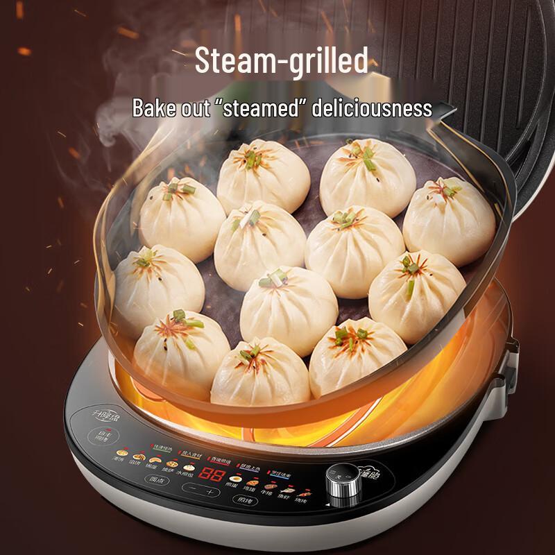 SUPOR 1800W Electric Pancake Maker with Steaming & Deep Pan CN plug (adapter included)