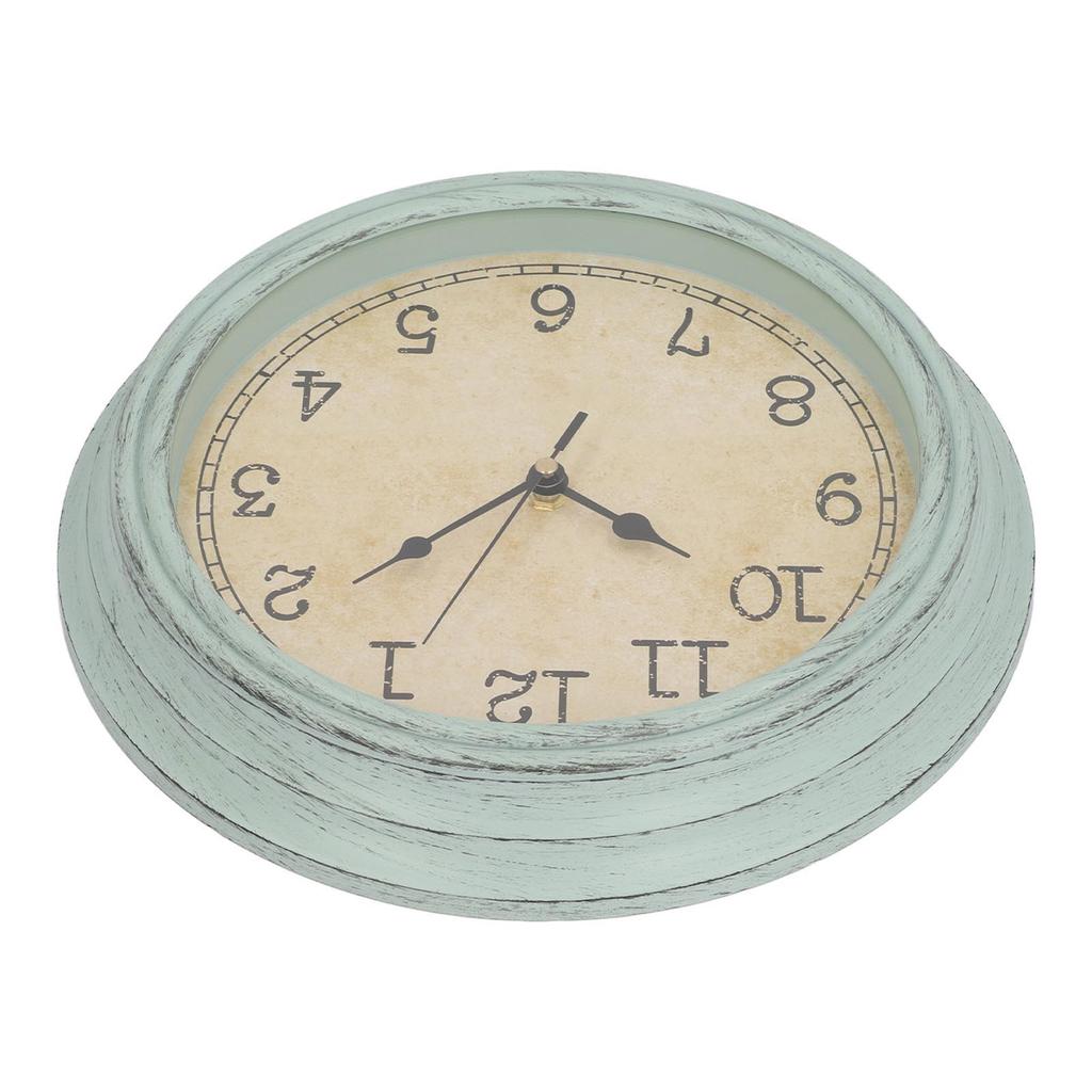 Vintage Wall Clock Silent Quartz Movement Round Decorative Retro Hanging Clock for Living Room Bedroom 12 Inch