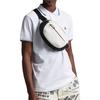 Moncler Logo Patch Polo Shirt Embroidered Print Short Sleeve Men Polo Shirts White J10918A0002584556001