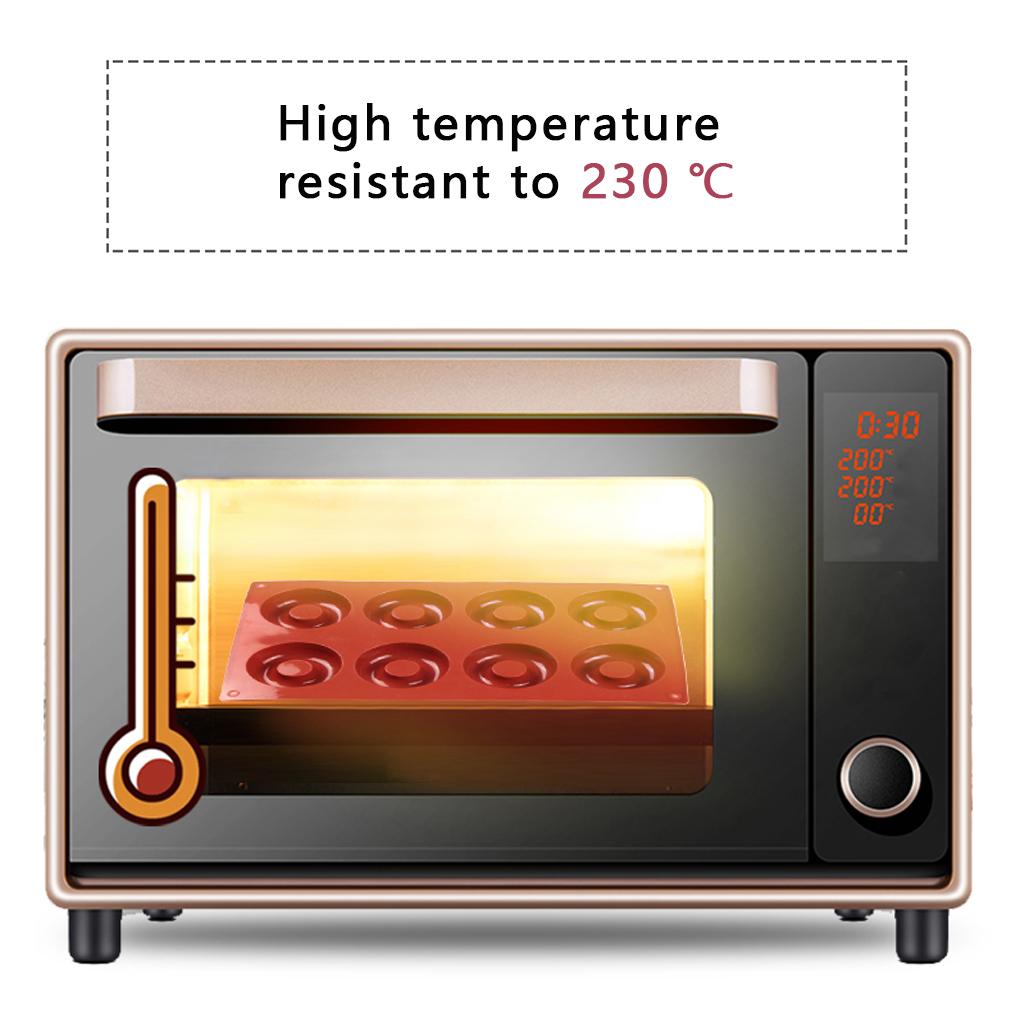 Silicone Cake Molds Elastic Non-stick Washable Reusable 8 Grid Heat-resistant Kitchen Baking Oven Jellies Mould Tools