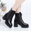 Breathable Popular Fashion Single Boots Thick-soled Martin Boots Female British Style Student Versatile Short Boots Season