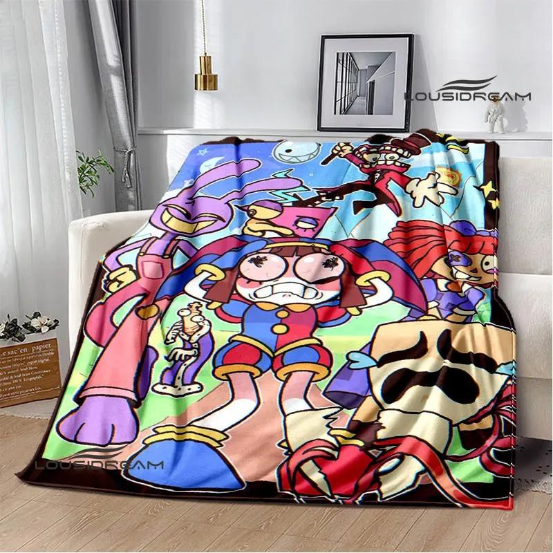 THE AMAZING DIGITAL CIRCUS Cartoon Blanket Warm Flannel Blankets Soft Cozy Blanket Sofa Travel Blanket Bed Linings Birthday Gift