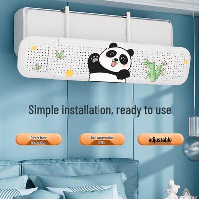 Universal Wall-Mounted Air Conditioner Wind Deflector - Anti-Direct Blow, Adjustable, No-Installation Cover