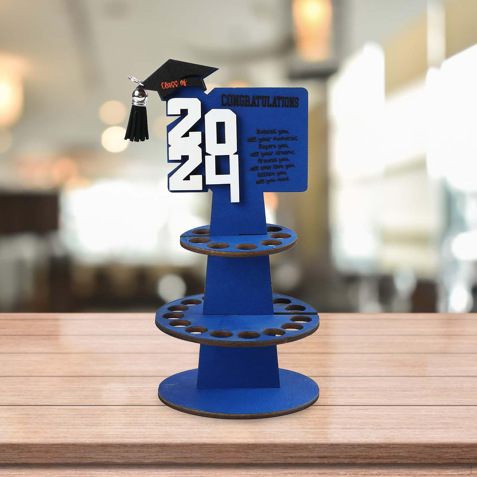 

Подарок на выпускной держатель для денег, принадлежности для вечеринок, деревянное уникальное дерево, креатив синий