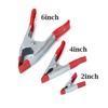 1pc 2/4/6 Inch Multifunction Metal Sheet Spring Clamps Tent Clip A-type  Crocodile Clip Red Plastic Tips Tool Clips Grip Holder