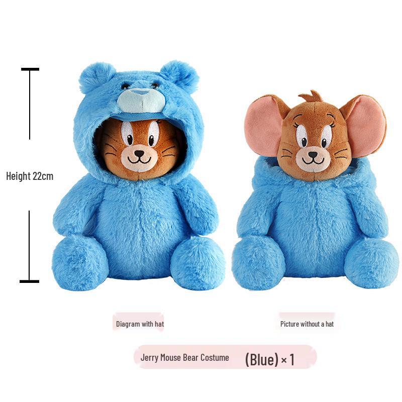 Genuine Warner Brothers Tom and Jerry Superman Tom Cat Plush Doll with Dinosaur Costume